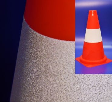 Cône de signalisation PVC 30 cm réfléchissant microbilles